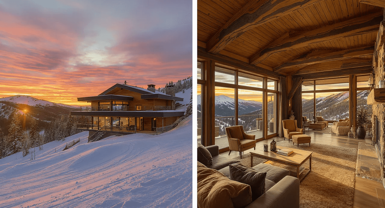 Fictional alpine property campaign